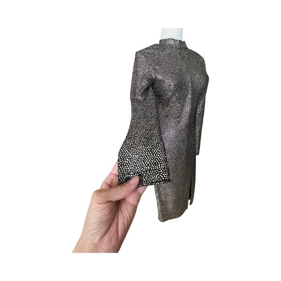 Glam Metallic Topshop Bodycon Dress – Holiday  NYE Party US 2 - Picture 3 of 9